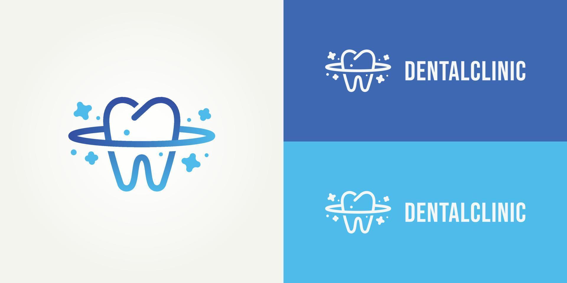 diseño de logotipo minimalista simple de clínica dental vector