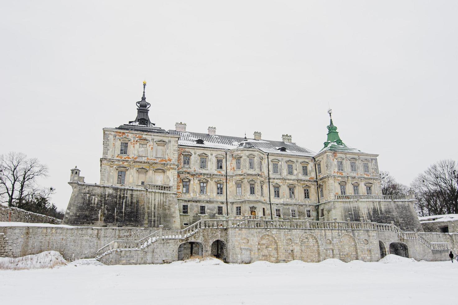 Beautiful Medieval Pidhirtsi Castle. Pidhirtsi village, Lviv Oblast, Ukraine, February 20, 2019 photo