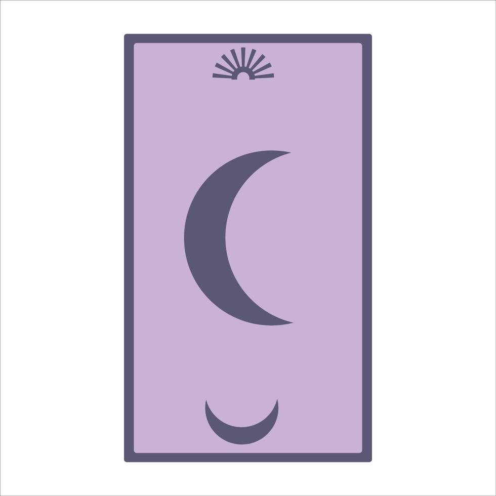 Tarot cards with moon and sun isolated on a white background. Celestial