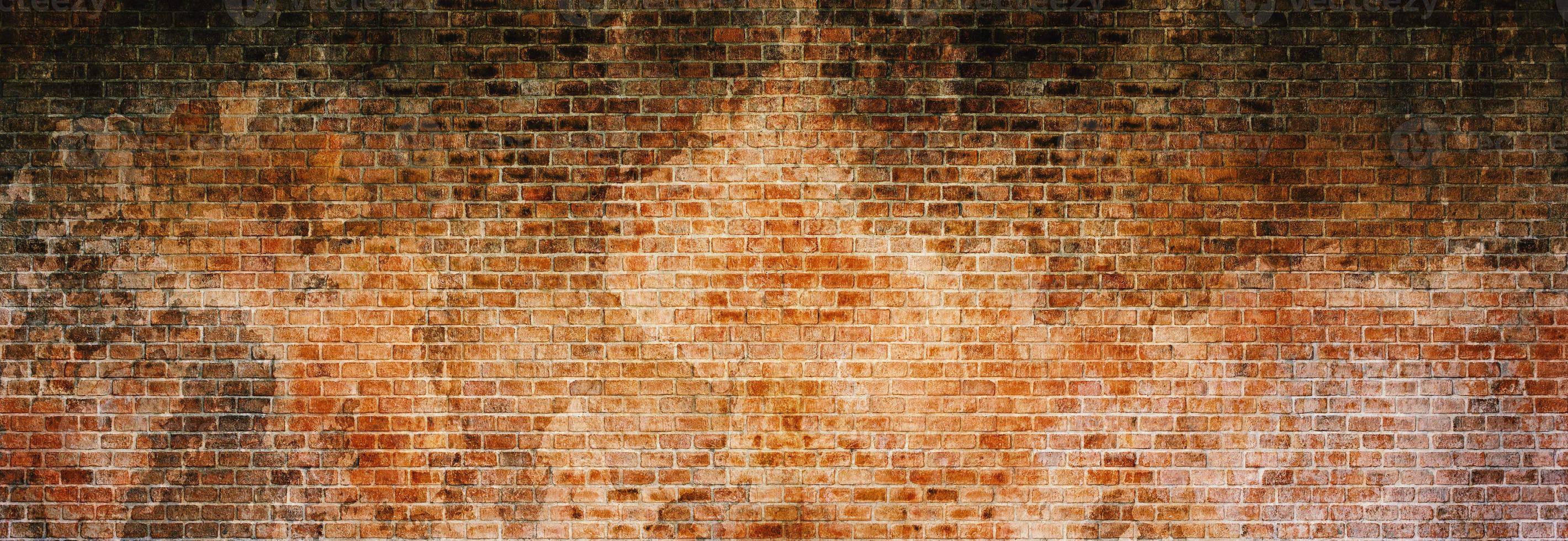 Red brick background. High resolution panorama photo