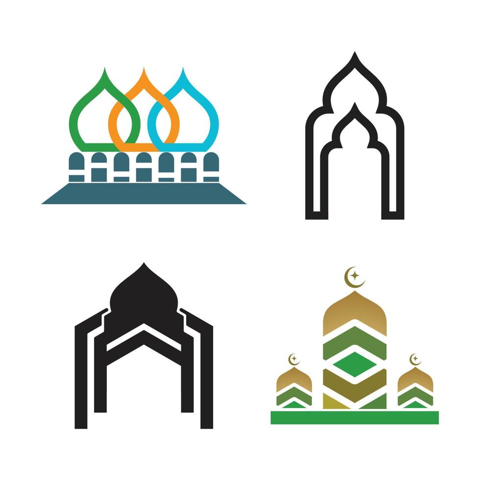 logotipo islámico, mezquita vector