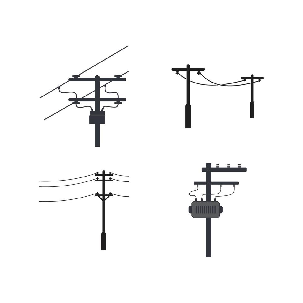 power pole logo vector