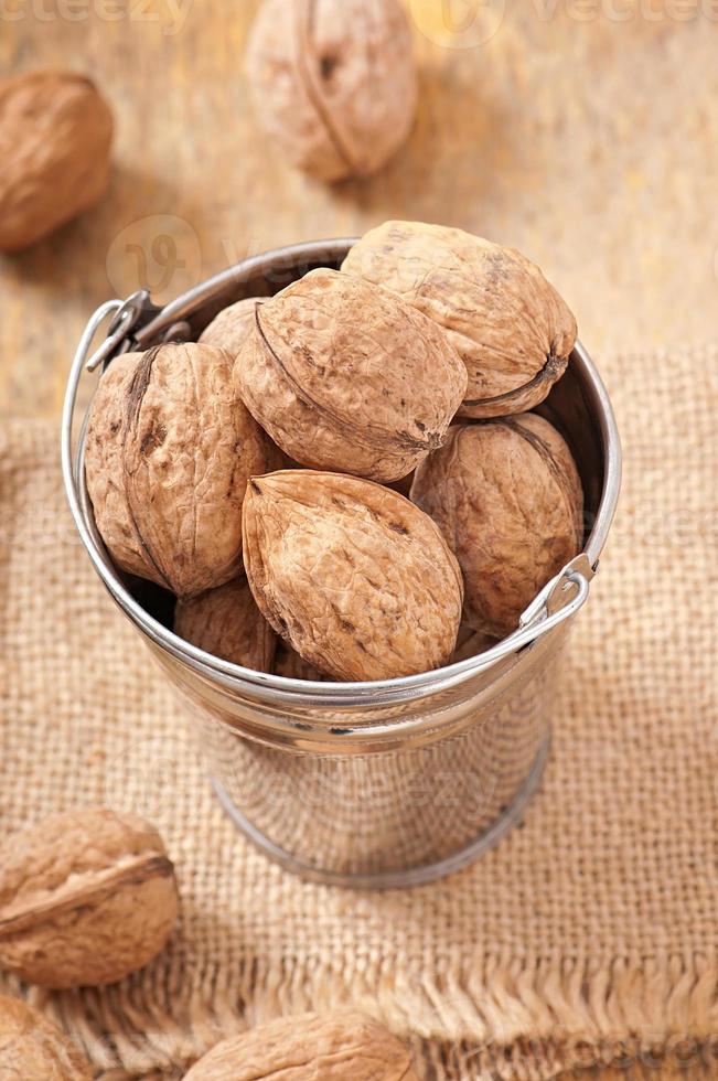 Basket full of walnuts photo