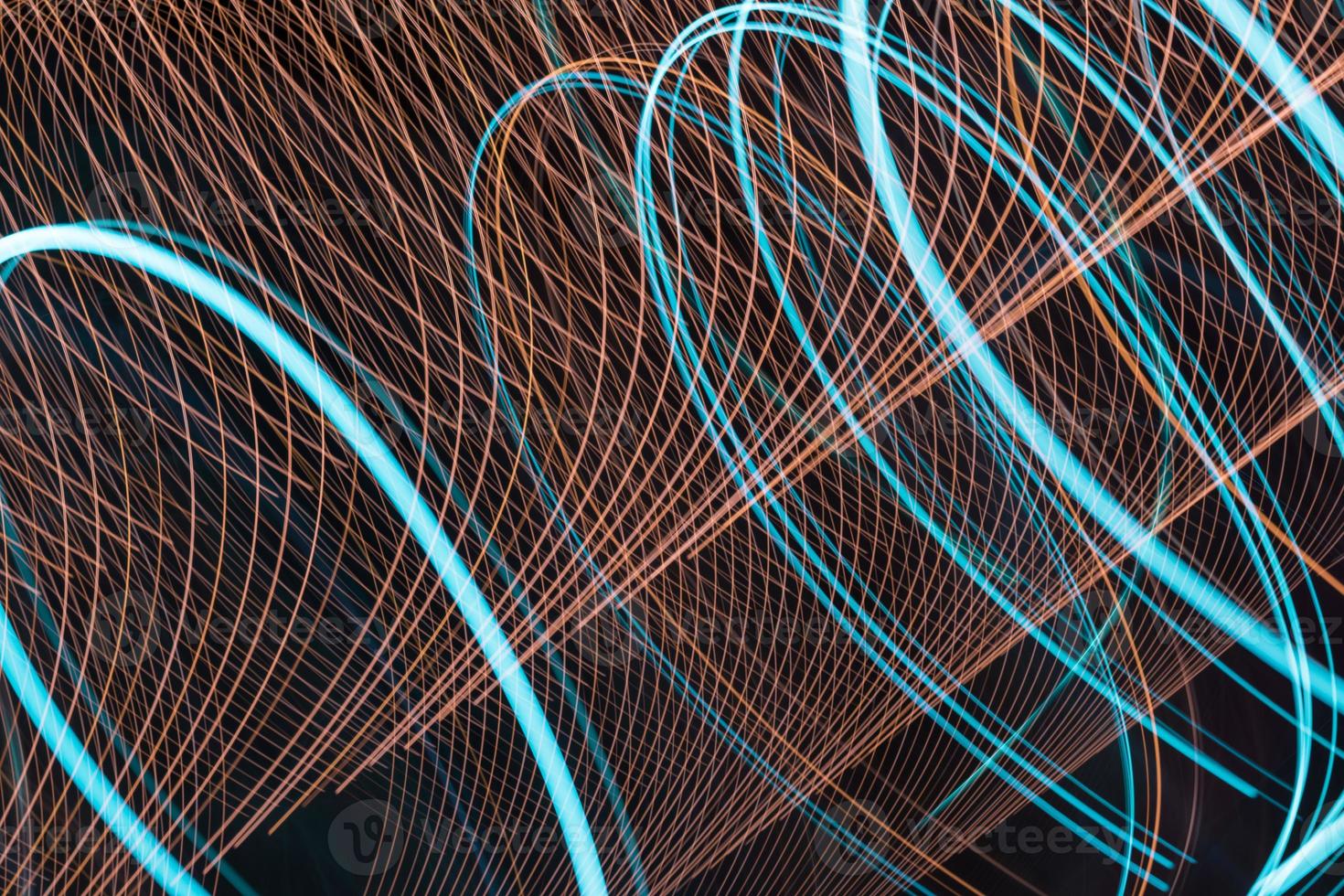 Abstract light line background.Light trails on dark background. photo