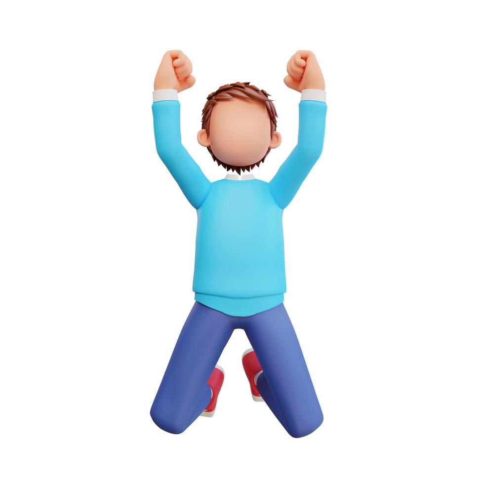 cute boy happy jump photo