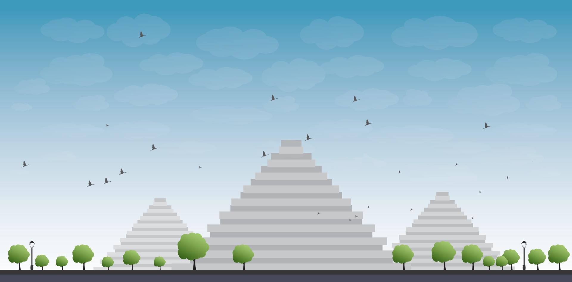 Pyramids in Giza. vector