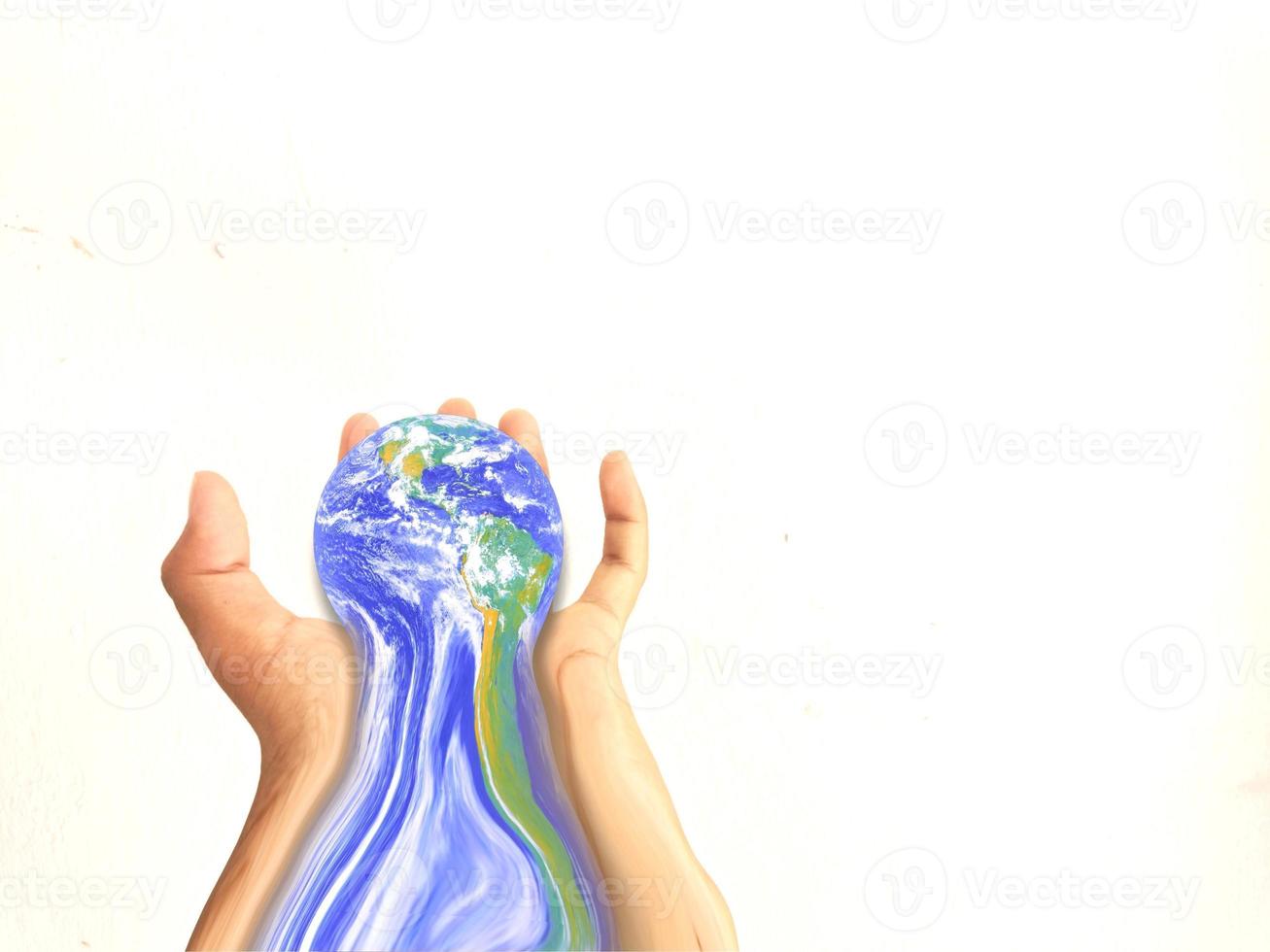 Earth, blurry sky background  Elements of this image furnished by NASA. photo