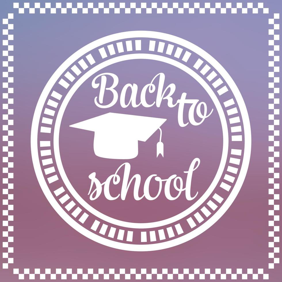 Back to School Label Design vector