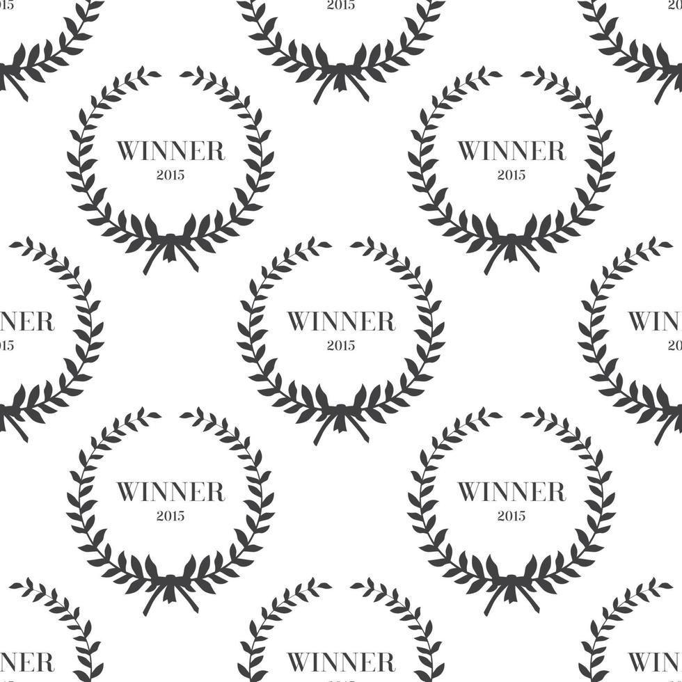 Seamless pattern with laurel wreaths vector