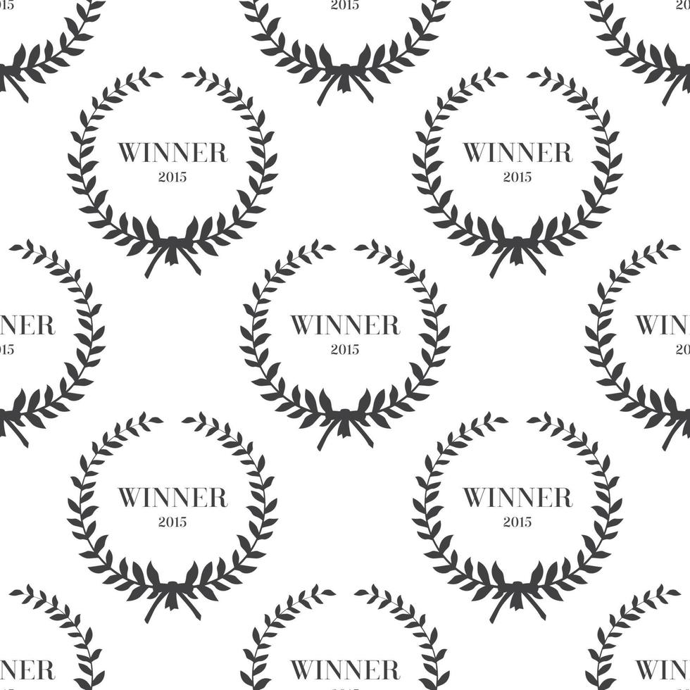 Seamless pattern with laurel wreaths vector