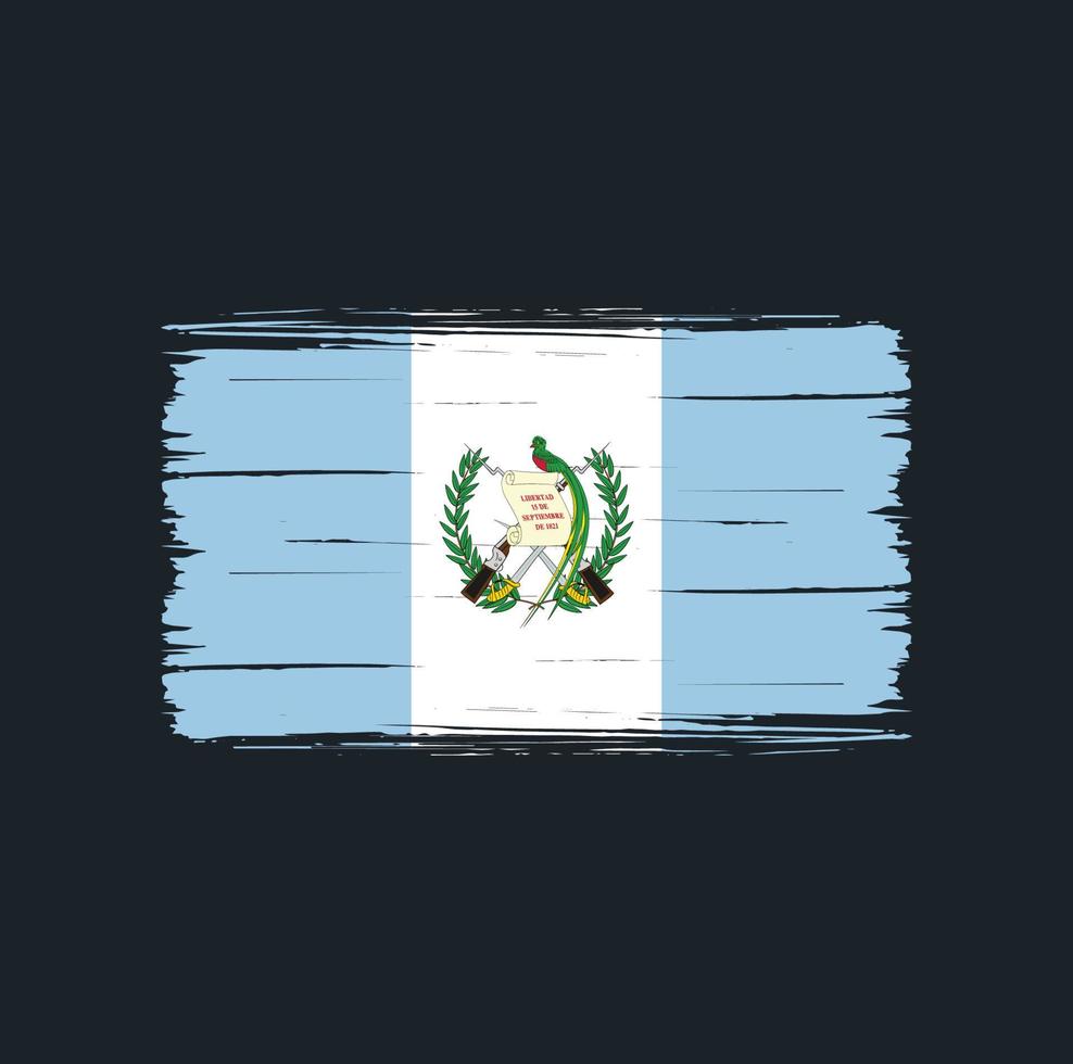 trazos de pincel de la bandera de guatemala. bandera nacional vector