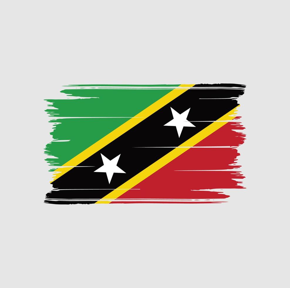 Saint Kitts and Nevis Flag Brush. National Flag vector