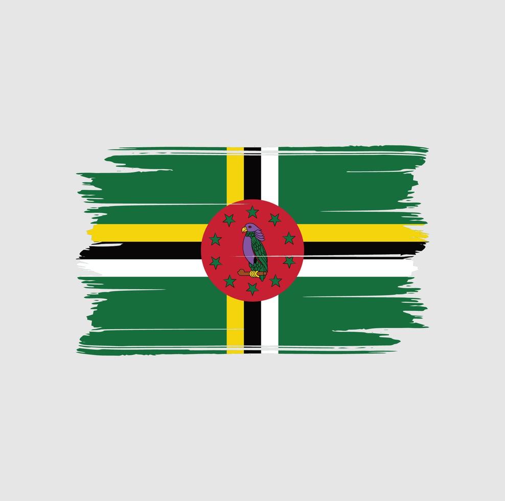 Dominica Flag Brush. National Flag vector