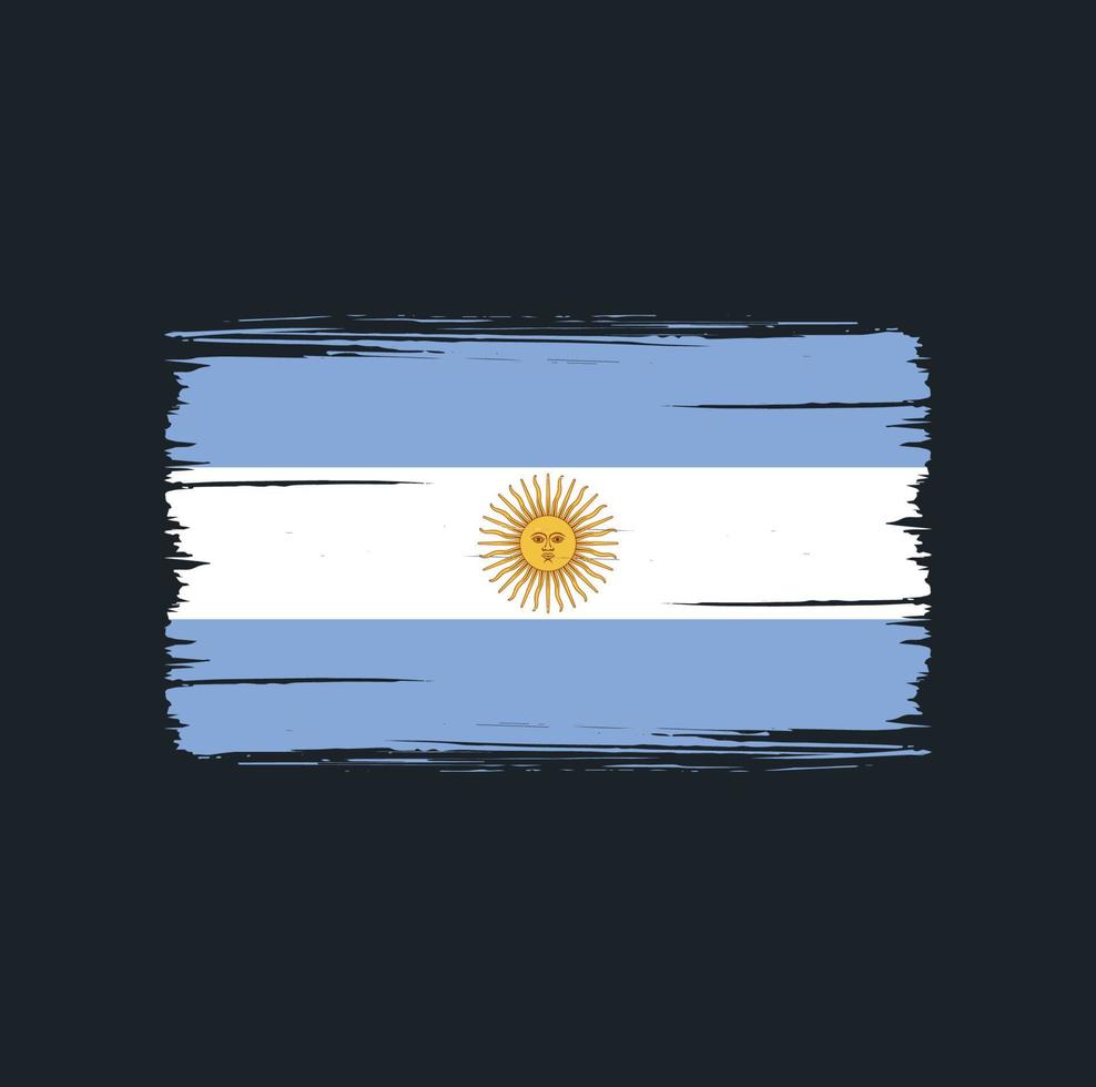 Argentina Flag Brush Strokes. National Flag vector