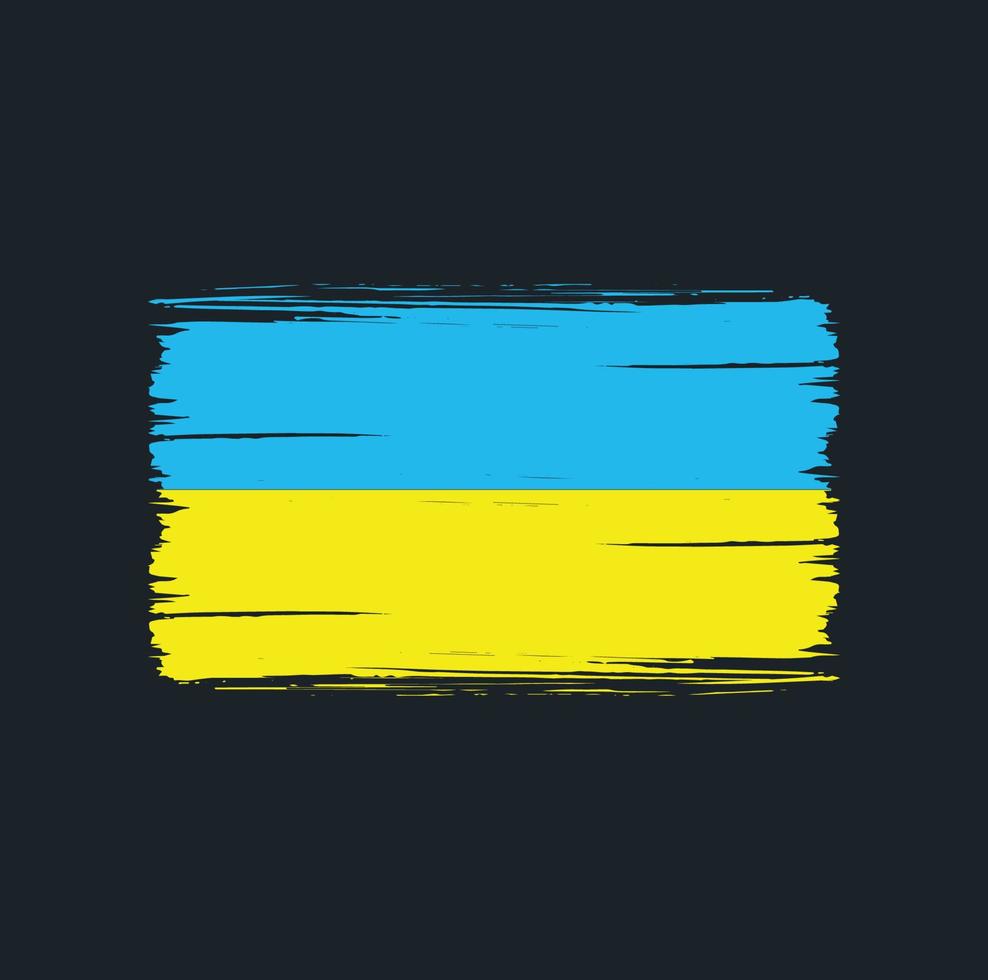 Ukraine Flag Brush Strokes. National Flag vector