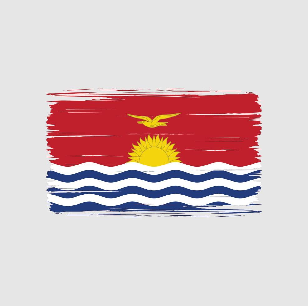 trazos de pincel de bandera de kiribati. bandera nacional vector