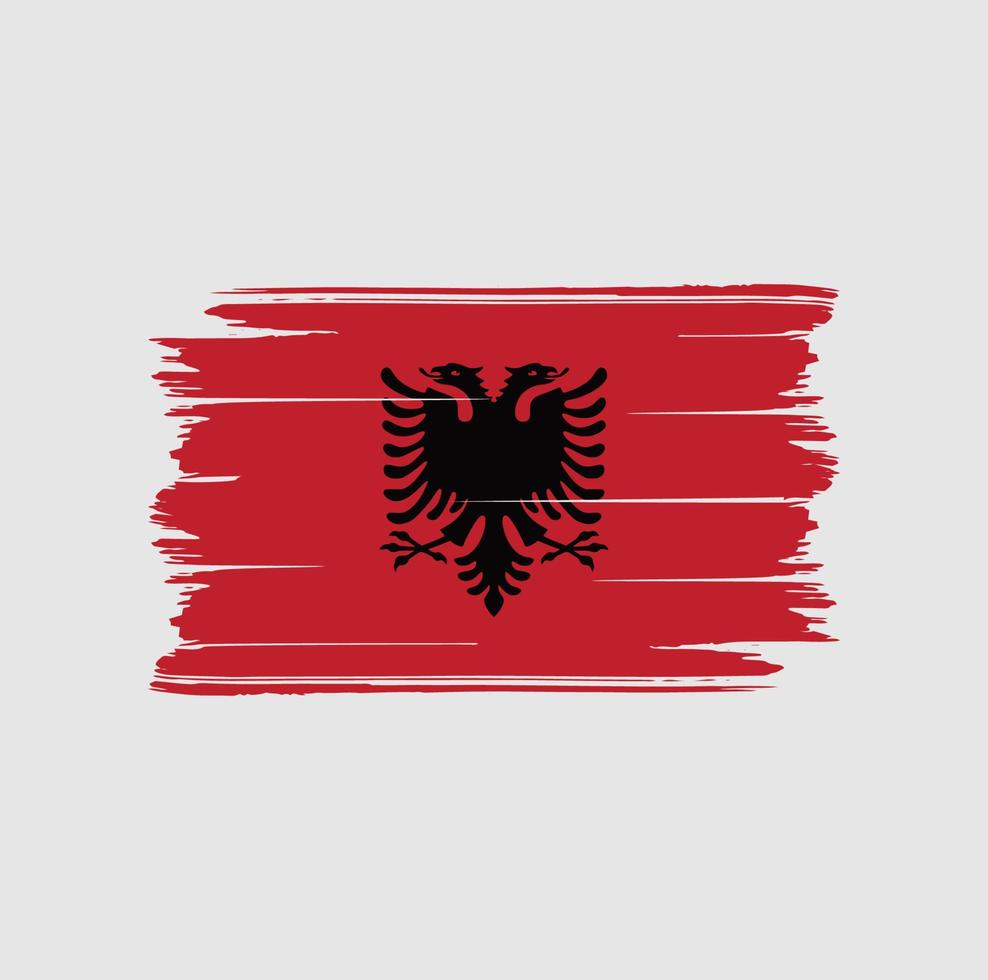 Albania Flag Brush. National Flag vector