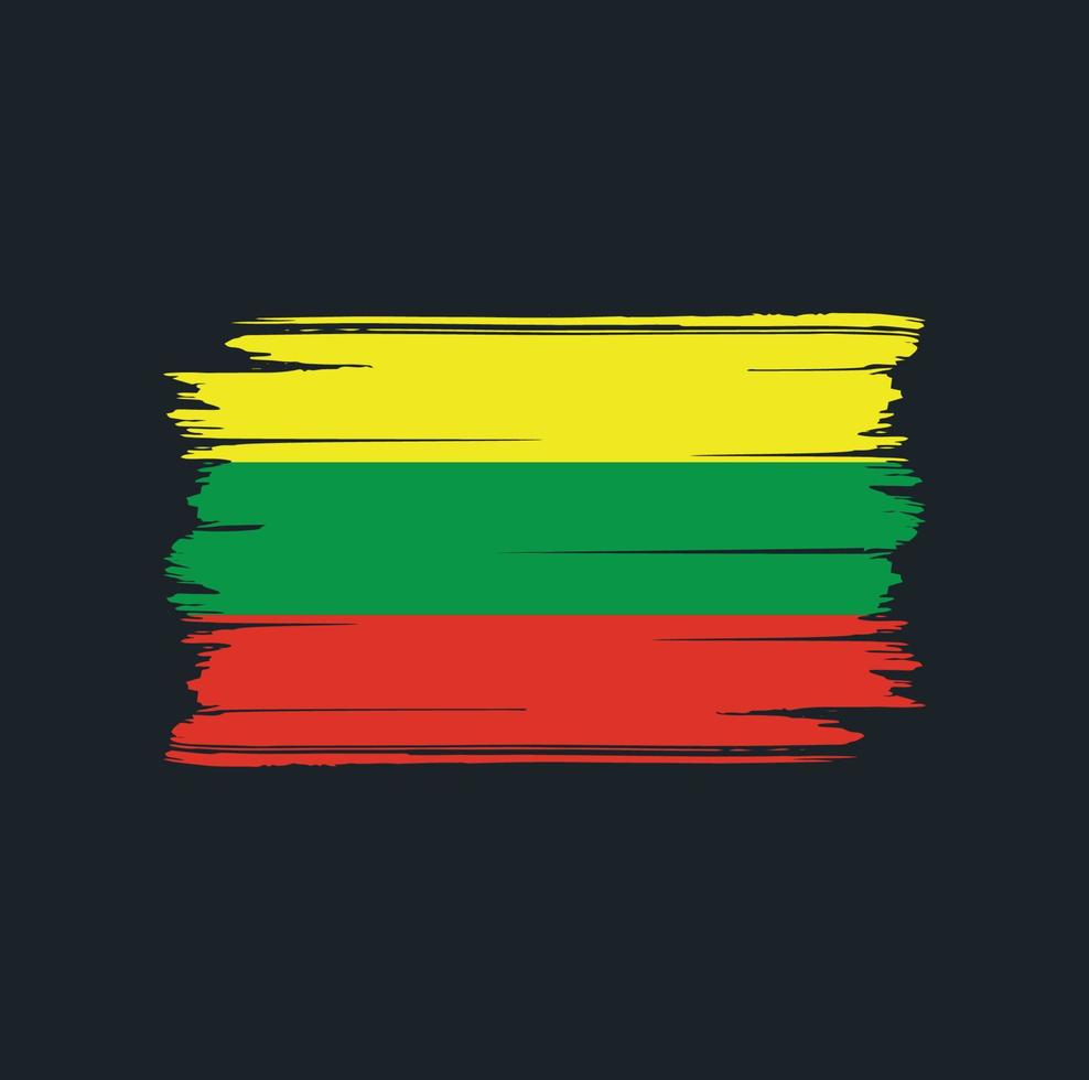 Lithuania Flag Brush. National Flag vector