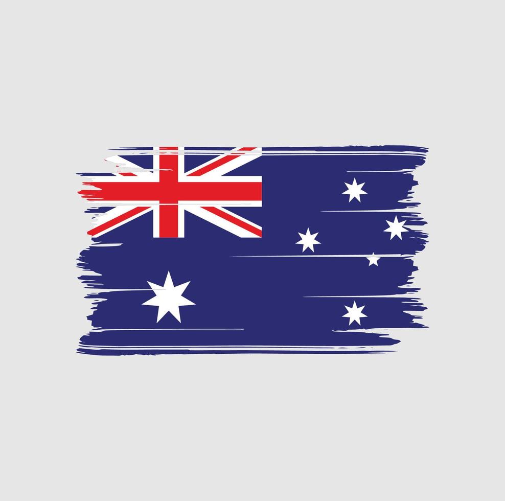 cepillo de bandera de australia. bandera nacional vector
