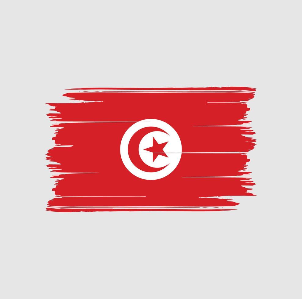 Tunisia Flag Brush. National Flag vector