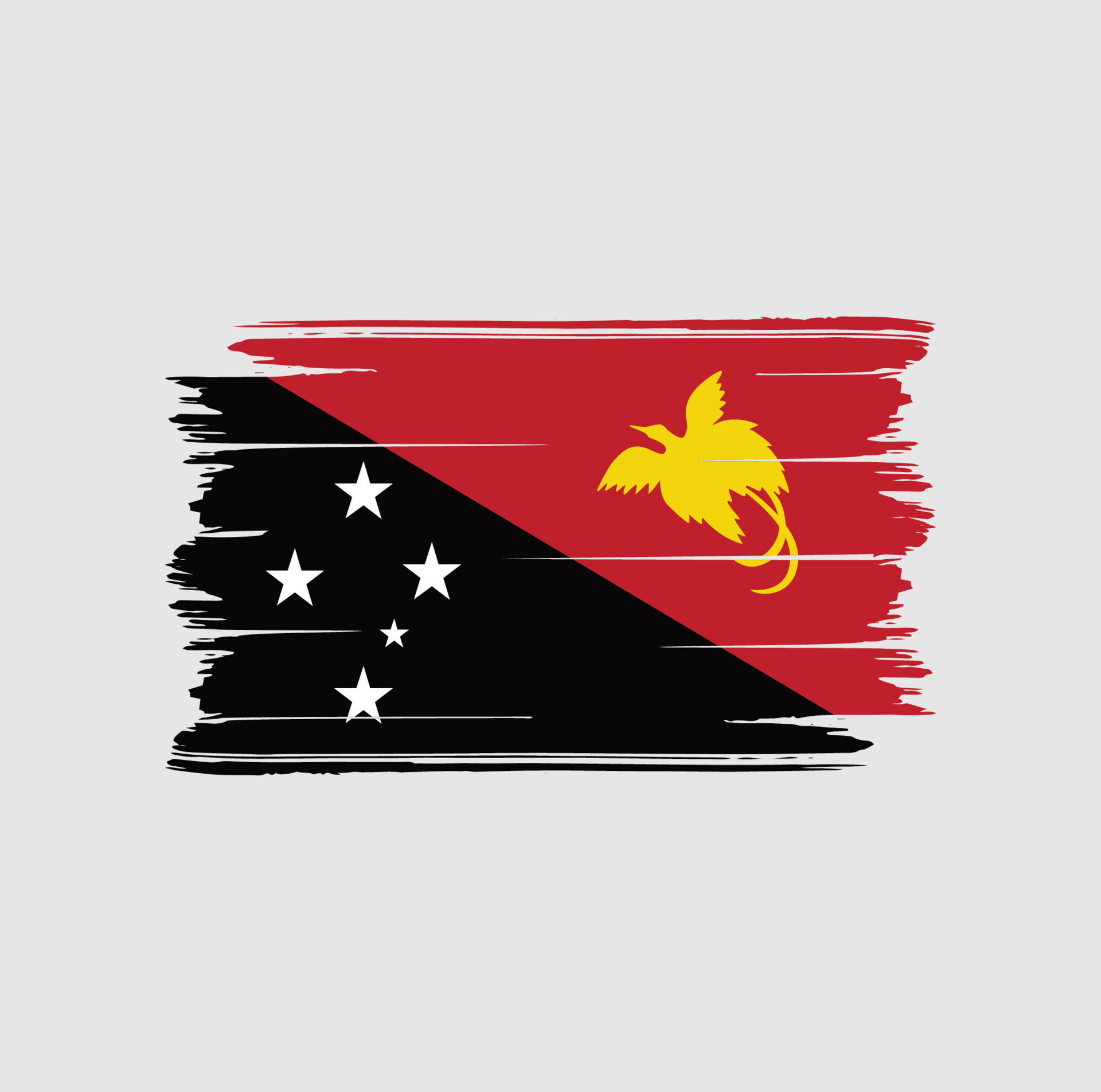 Papua New guinea Flag Brush. National Flag 7156779 Vector Art at Vecteezy