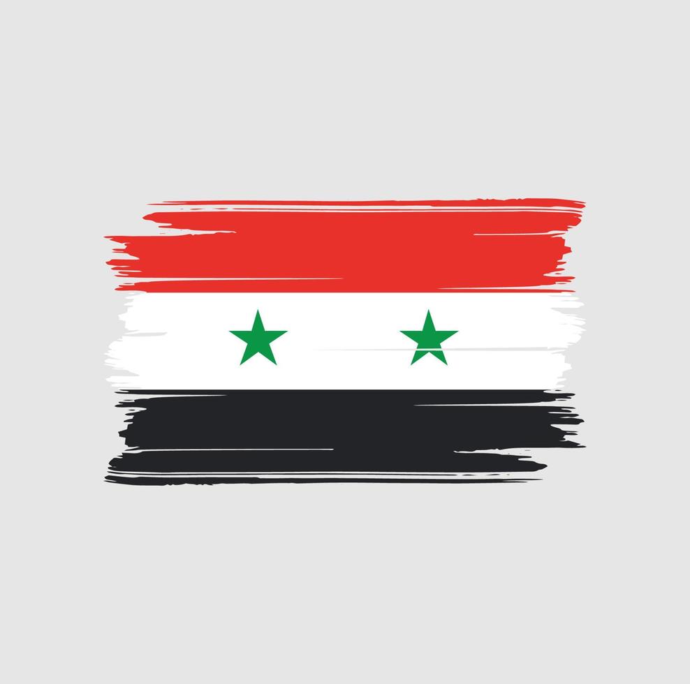 cepillo de bandera siria. bandera nacional vector