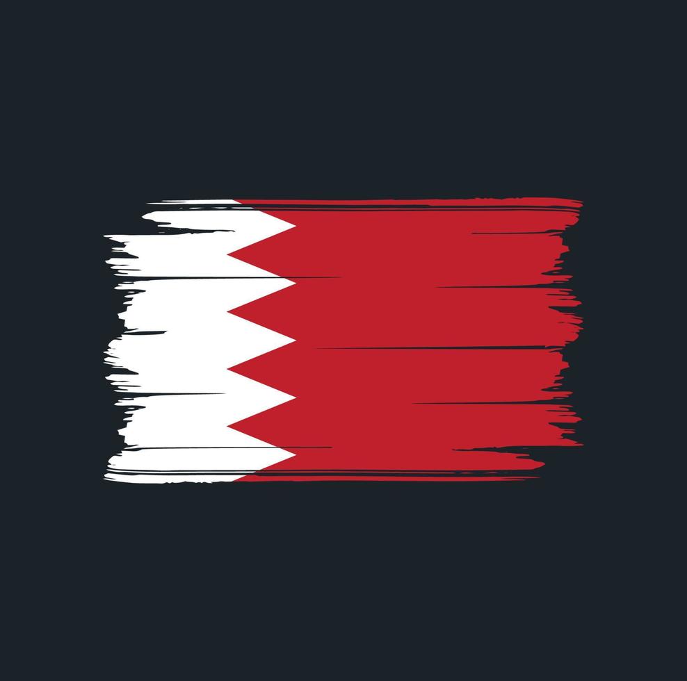 Bahrain Flag Brush. National Flag vector