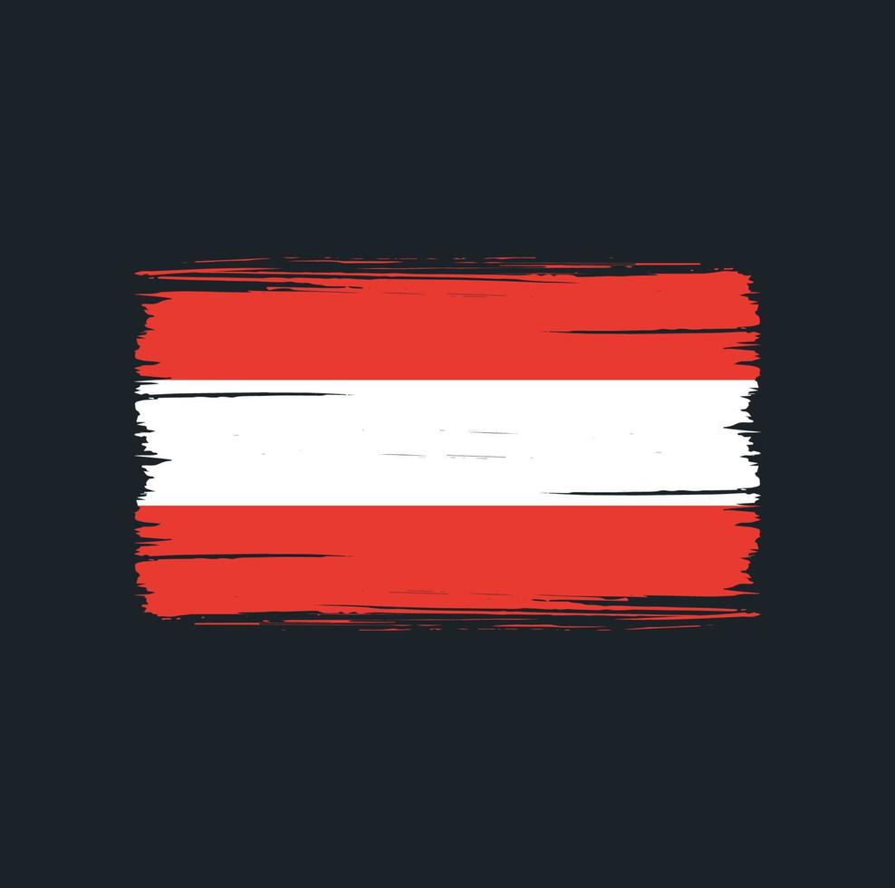 Austria Flag Brush Strokes. National Flag vector