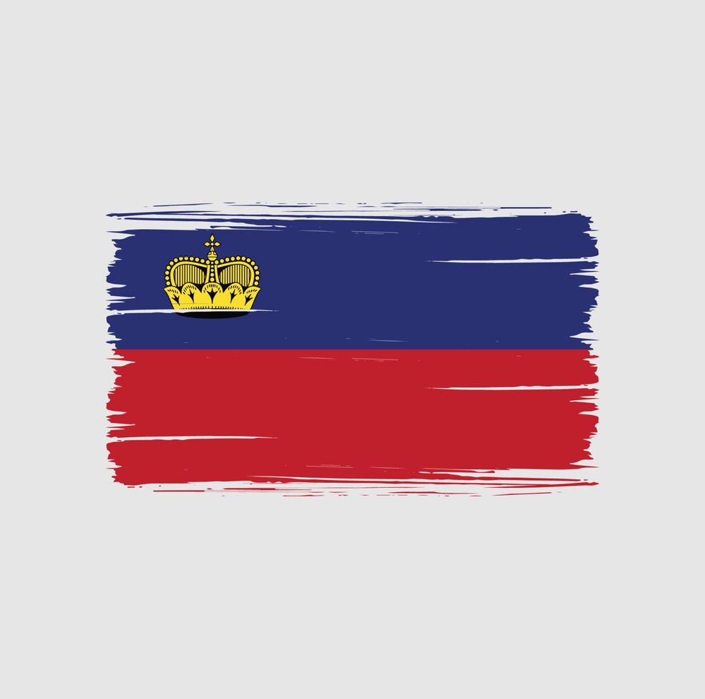 trazos de pincel de bandera de liechtenstein. bandera nacional vector