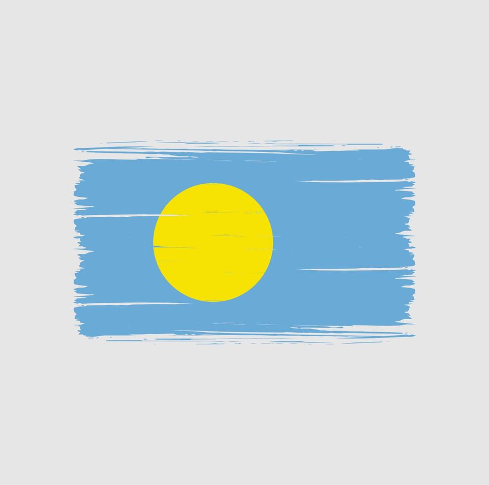 Palau Flag Brush Strokes. National Flag vector