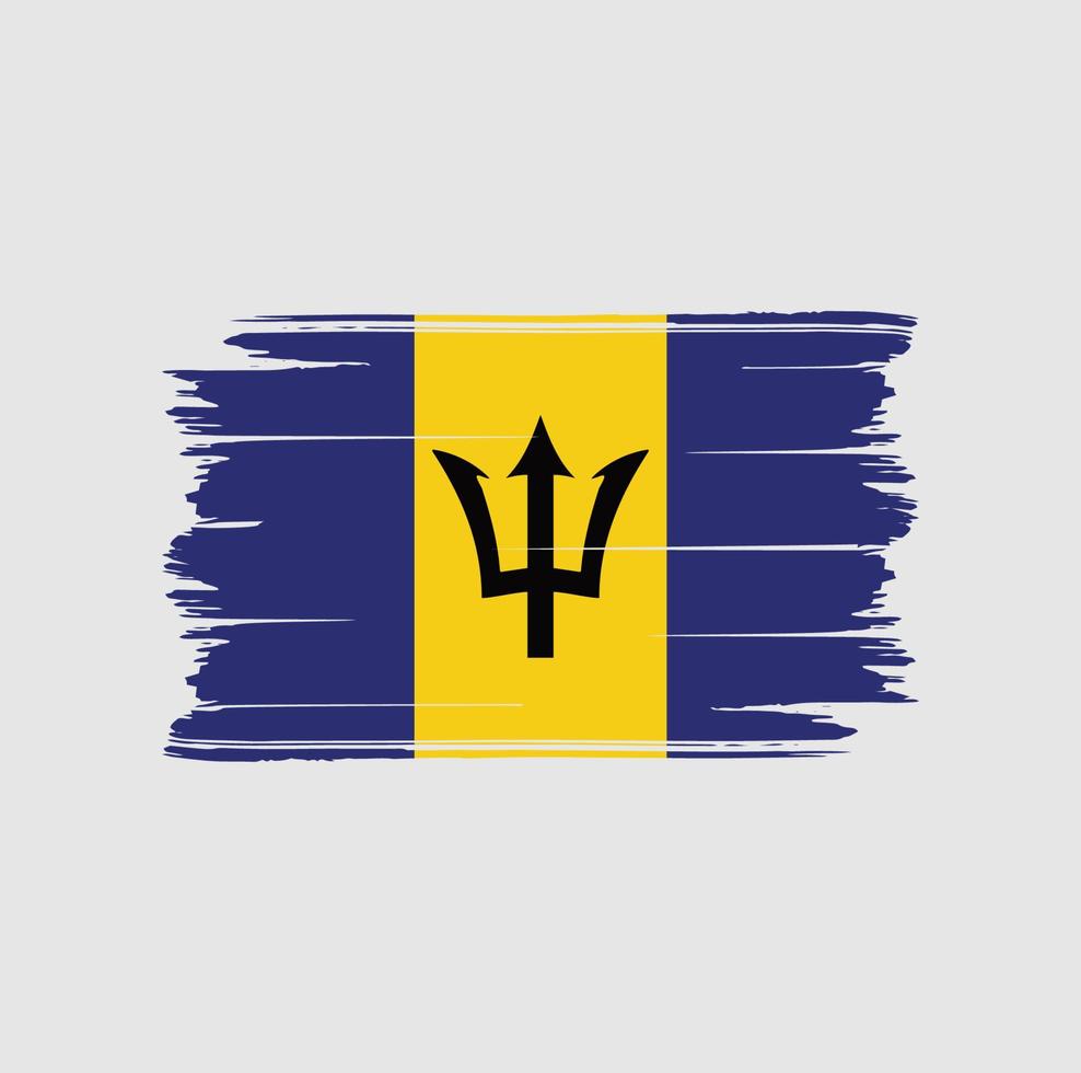 cepillo de bandera de barbados. bandera nacional vector
