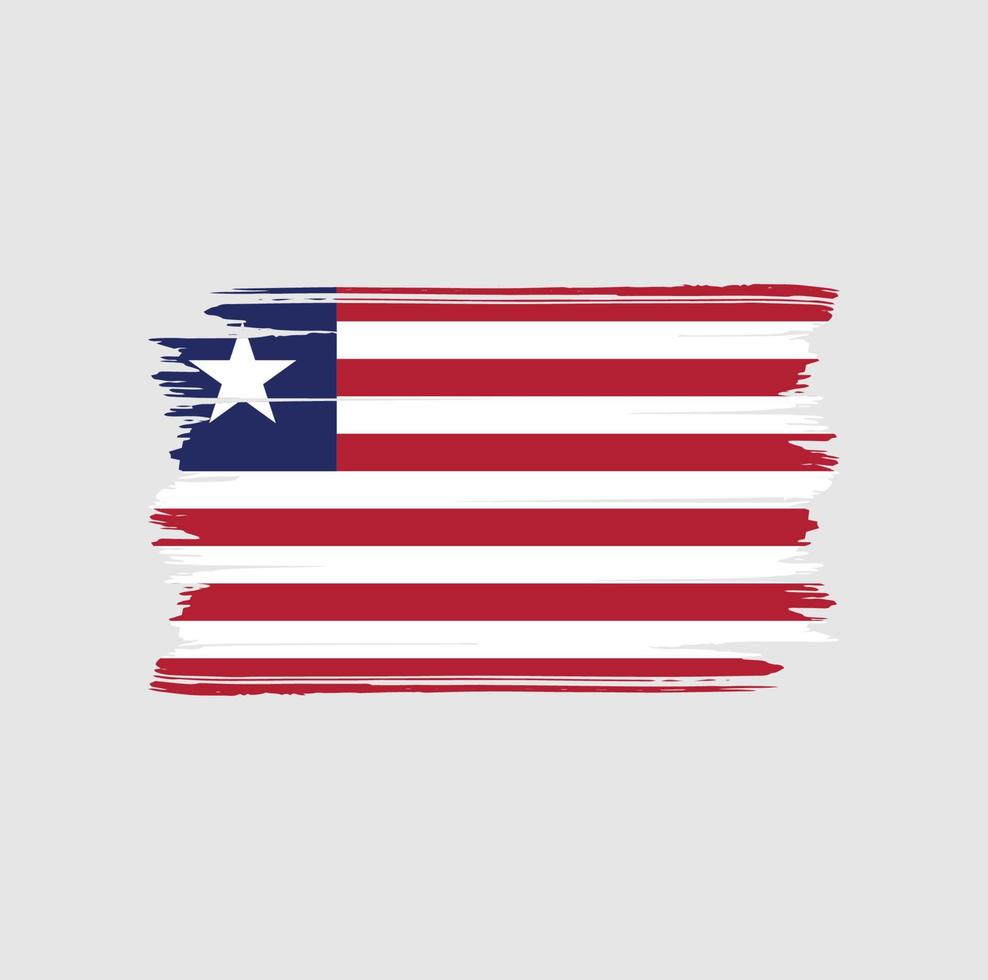 cepillo de la bandera de liberia. bandera nacional vector