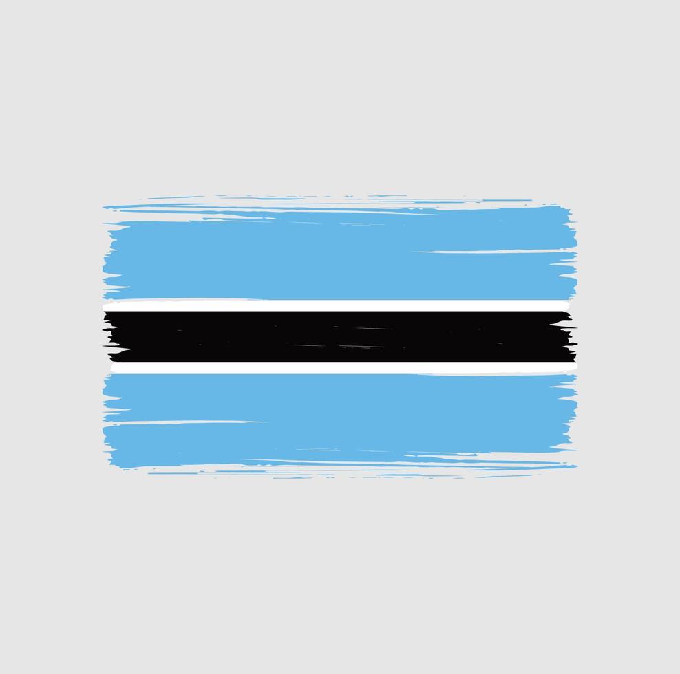 Botswana Flag Brush Strokes. National Flag vector