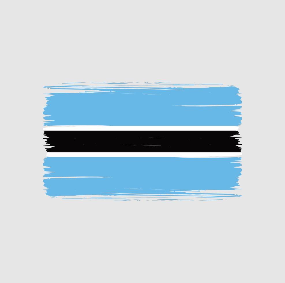 trazos de pincel de bandera de botswana. bandera nacional vector