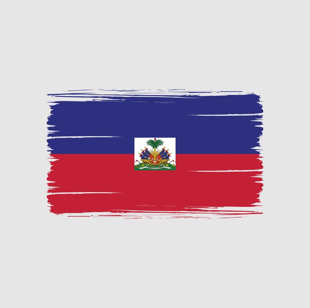Haiti Flag Brush Strokes. National Flag vector