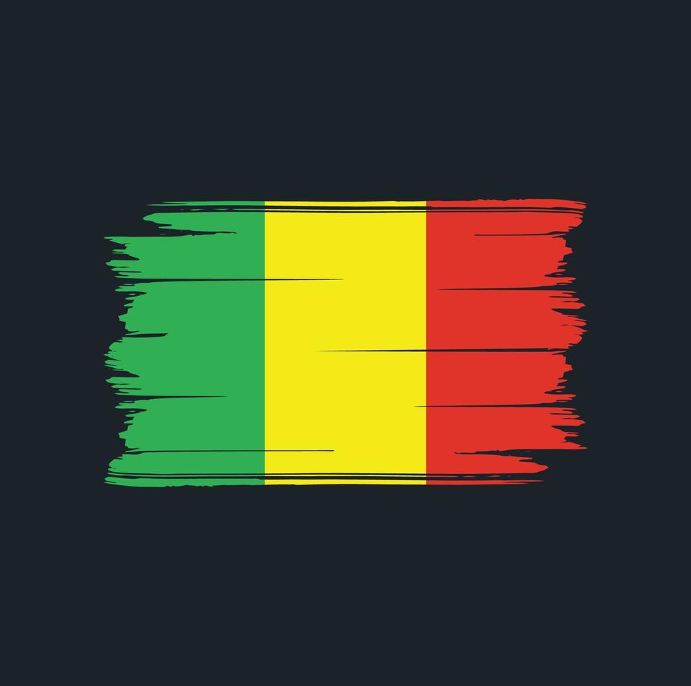 Mali Flag Brush. National Flag vector
