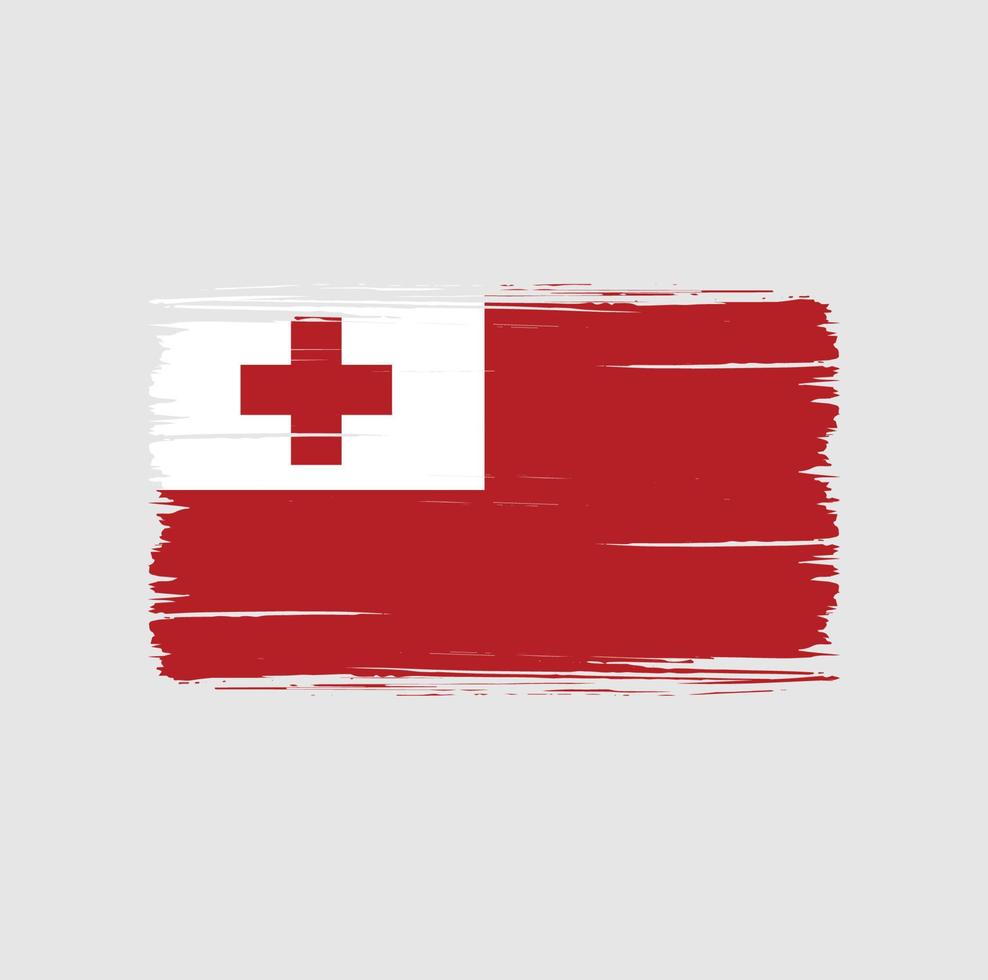 Tonga Flag Brush Strokes. National Flag vector