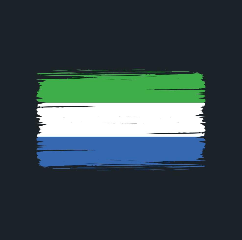 Sierra Leone Flag Brush Strokes. National Flag vector