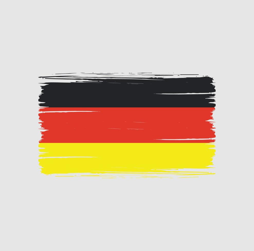 trazos de pincel de bandera de alemania. bandera nacional vector