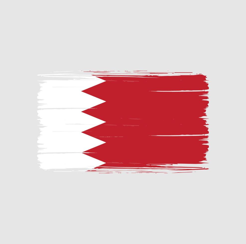 Bahrain Flag Brush Strokes. National Flag vector