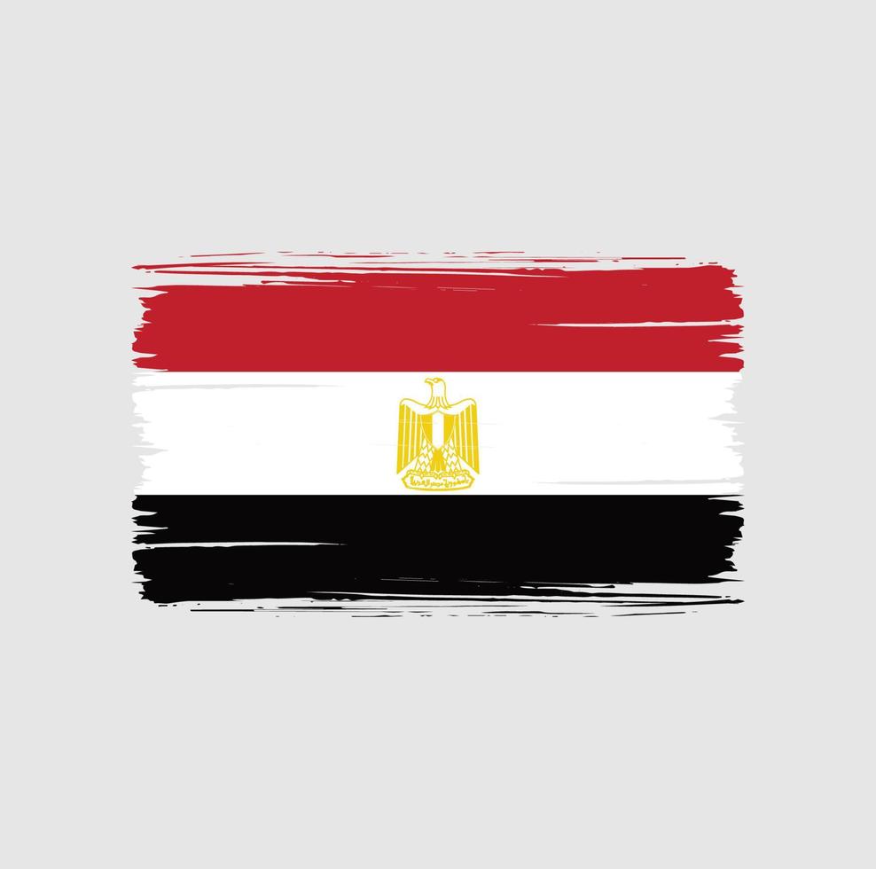 Egypt Flag Brush Strokes. National Flag vector
