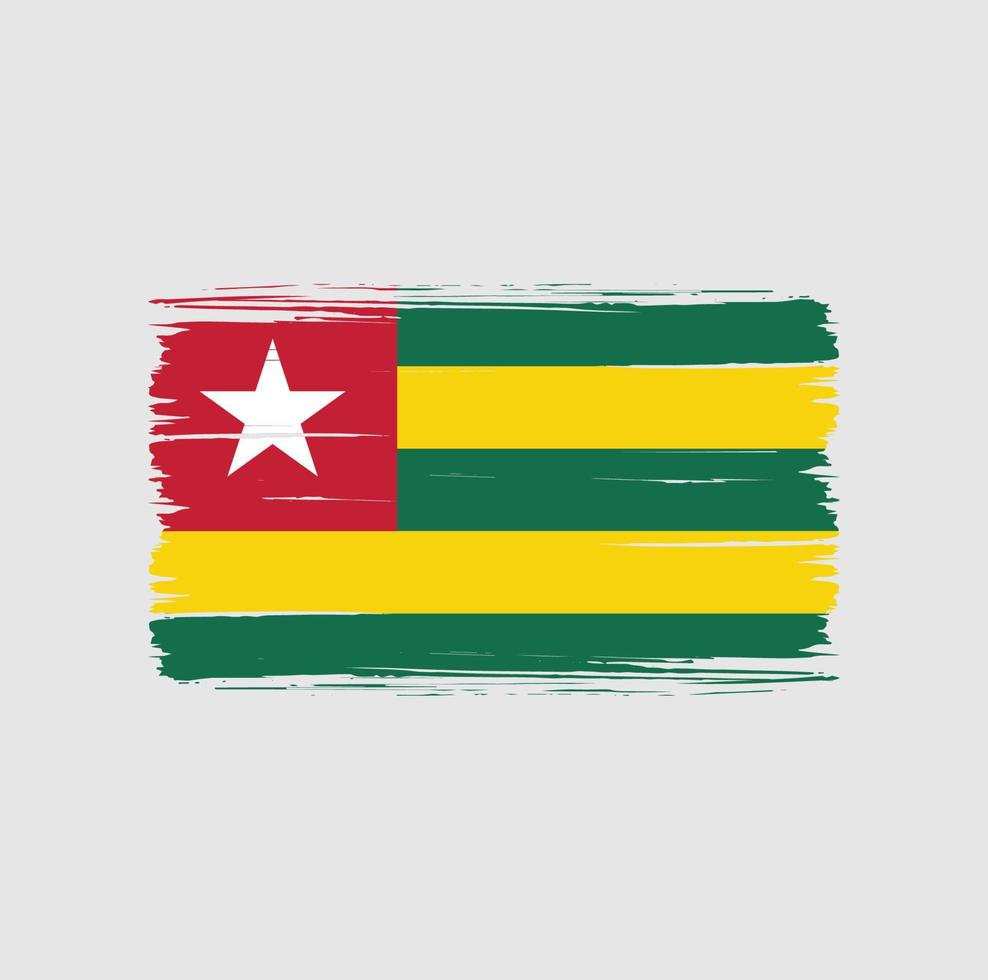 Togo Flag Brush Strokes. National Flag vector