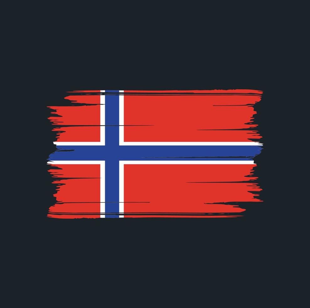 Norway Flag Brush. National Flag vector