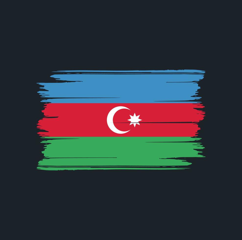 Azerbaijan Flag Brush. National Flag vector