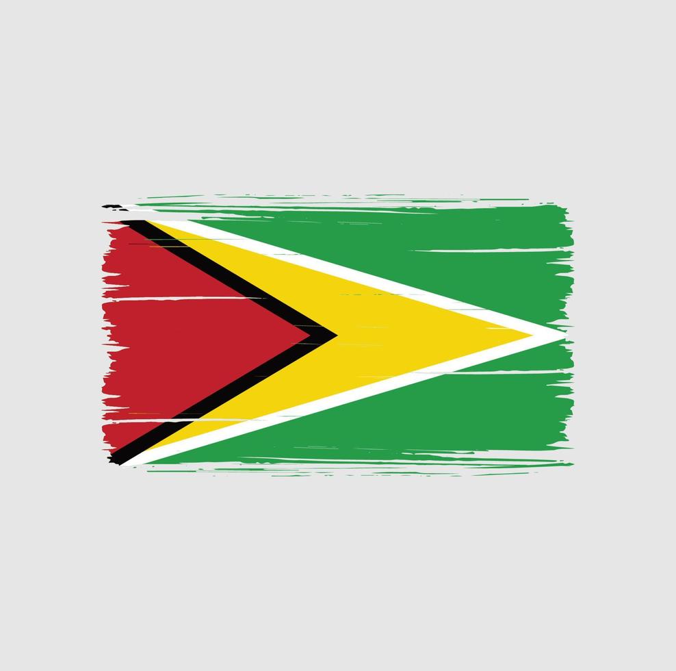 Guyana Flag Brush Strokes. National Flag vector