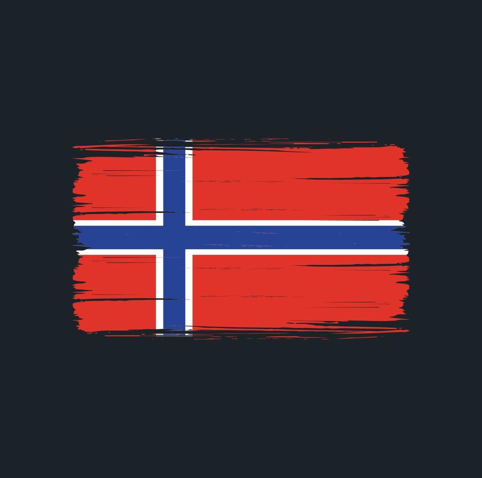 Norway Flag Brush Strokes. National Flag vector