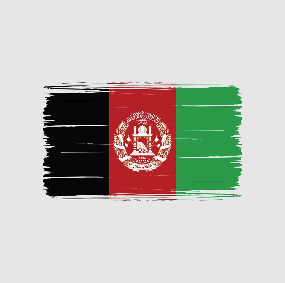 Afghanistan Flag Brush Strokes. National Flag vector