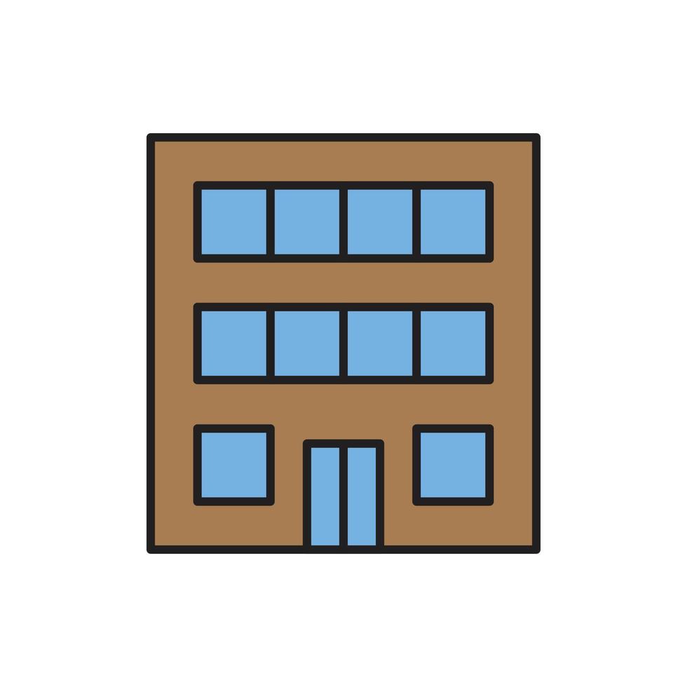 Building Icon color for website, symbol presentation vector