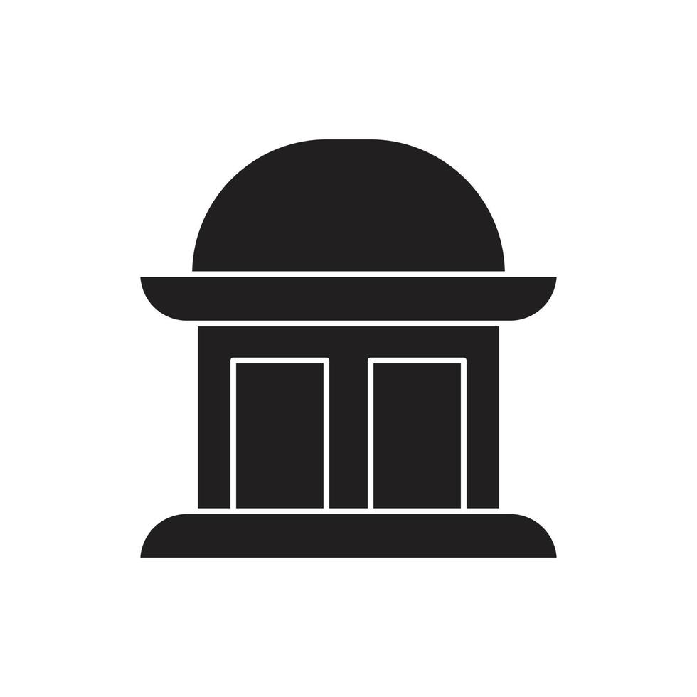 Building Icon silhouette for website, symbol presentation vector