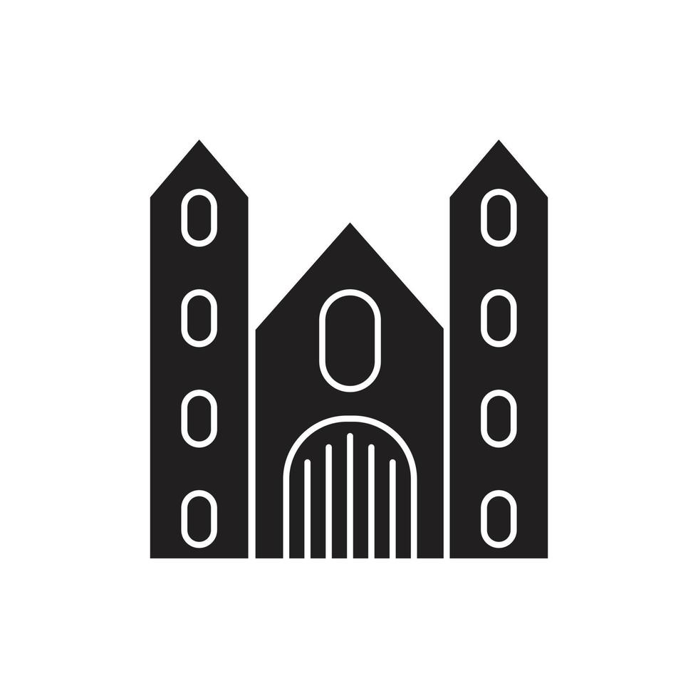 Building Icon silhouette for website, symbol presentation vector